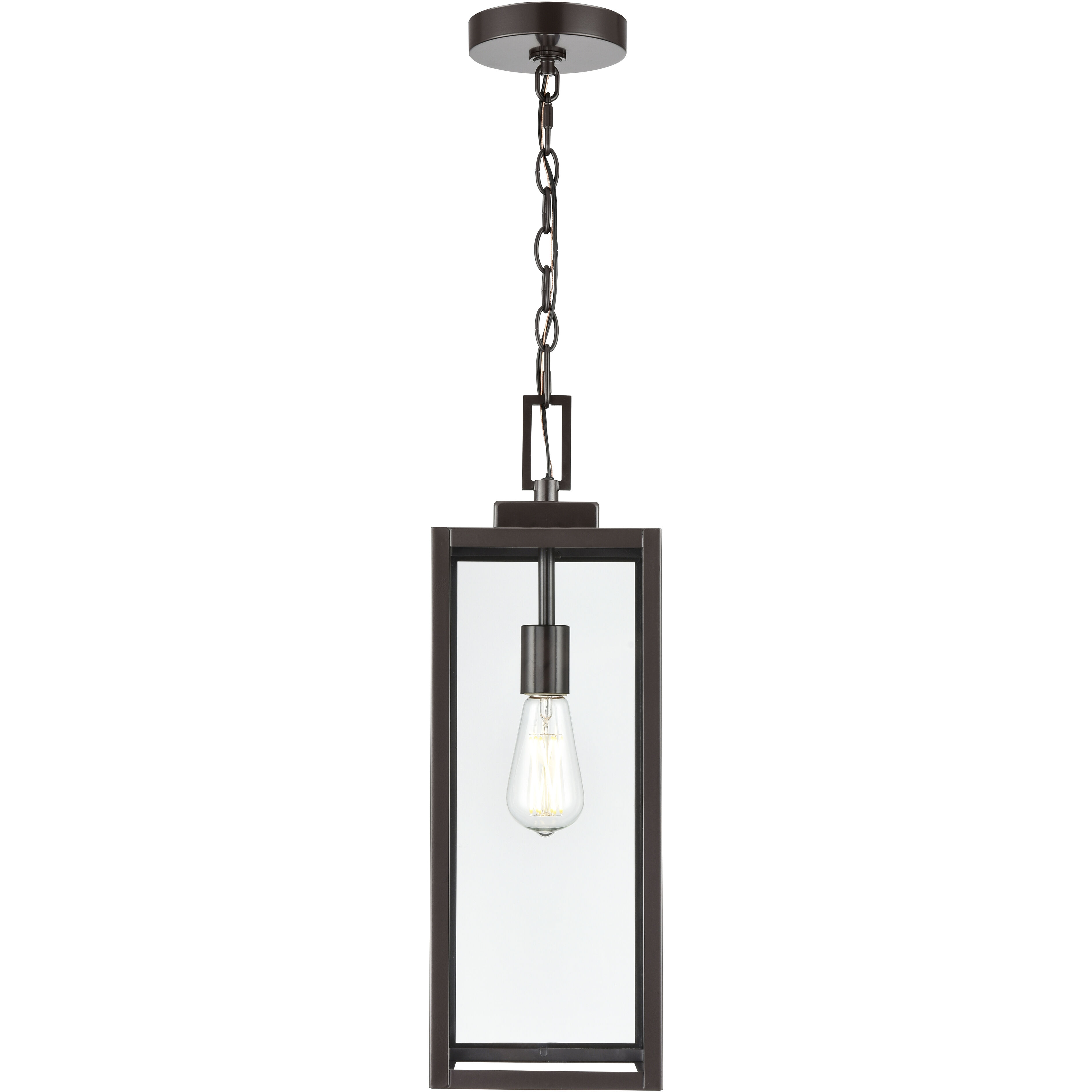 Atless 1 Light 7 inch Powder Coated Bronze Outdoor Hanging Pendant